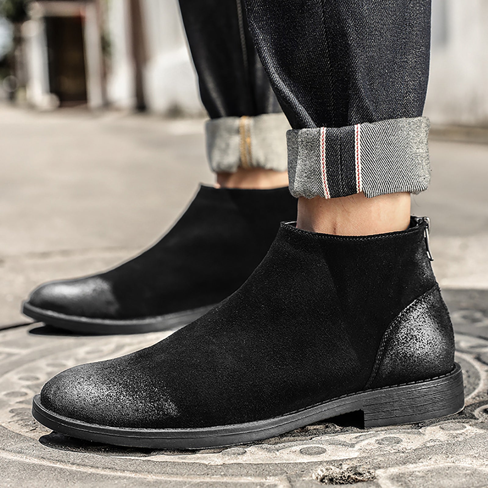 Men's Chelsea Boots Suede Leather