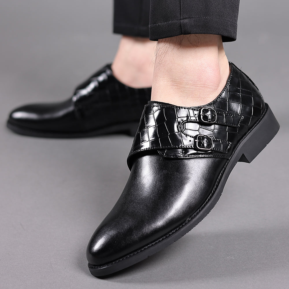 Mocasines con hebilla para hombre Negro Marrón