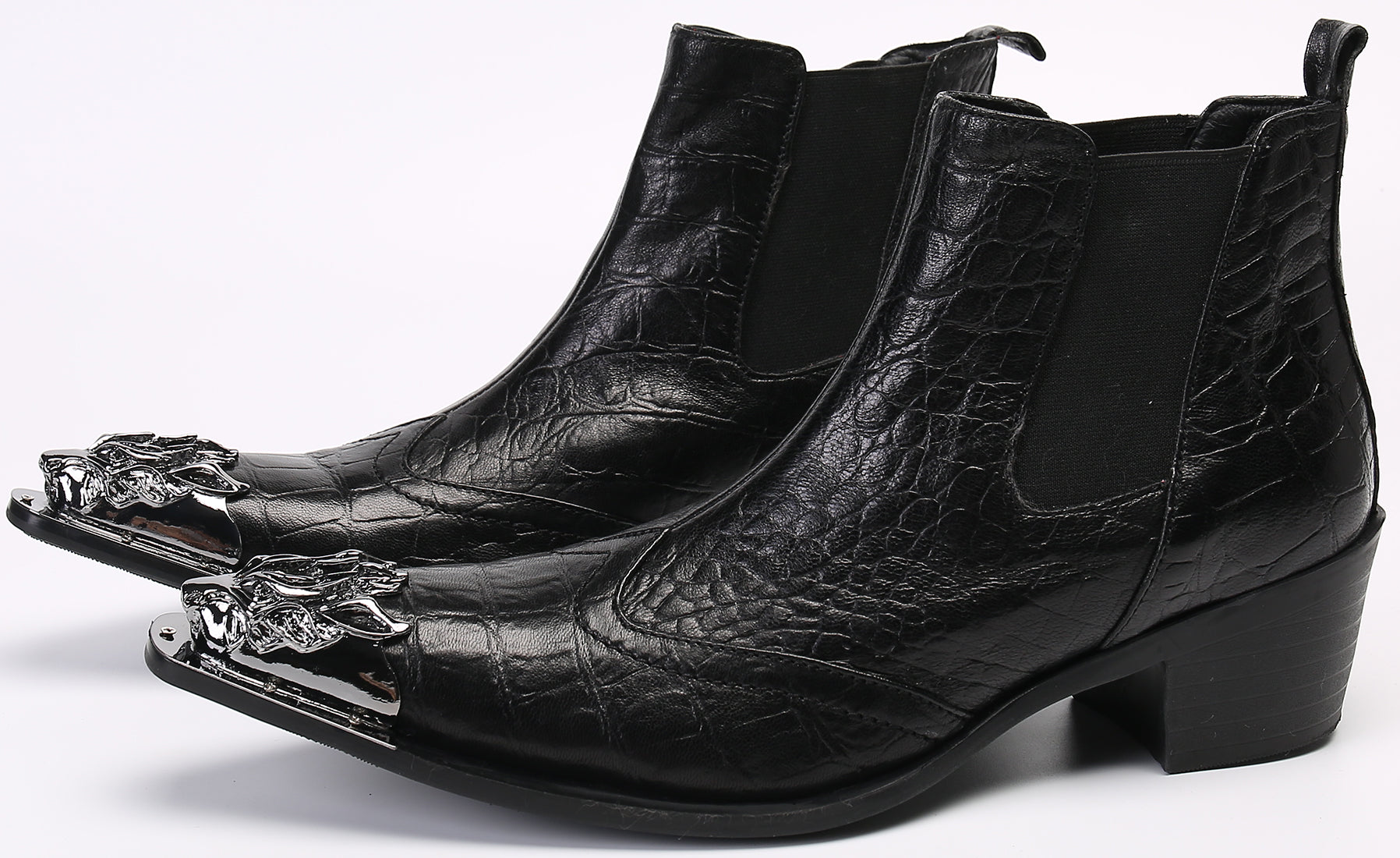 Men's Fashion Patent Leather Western Boots