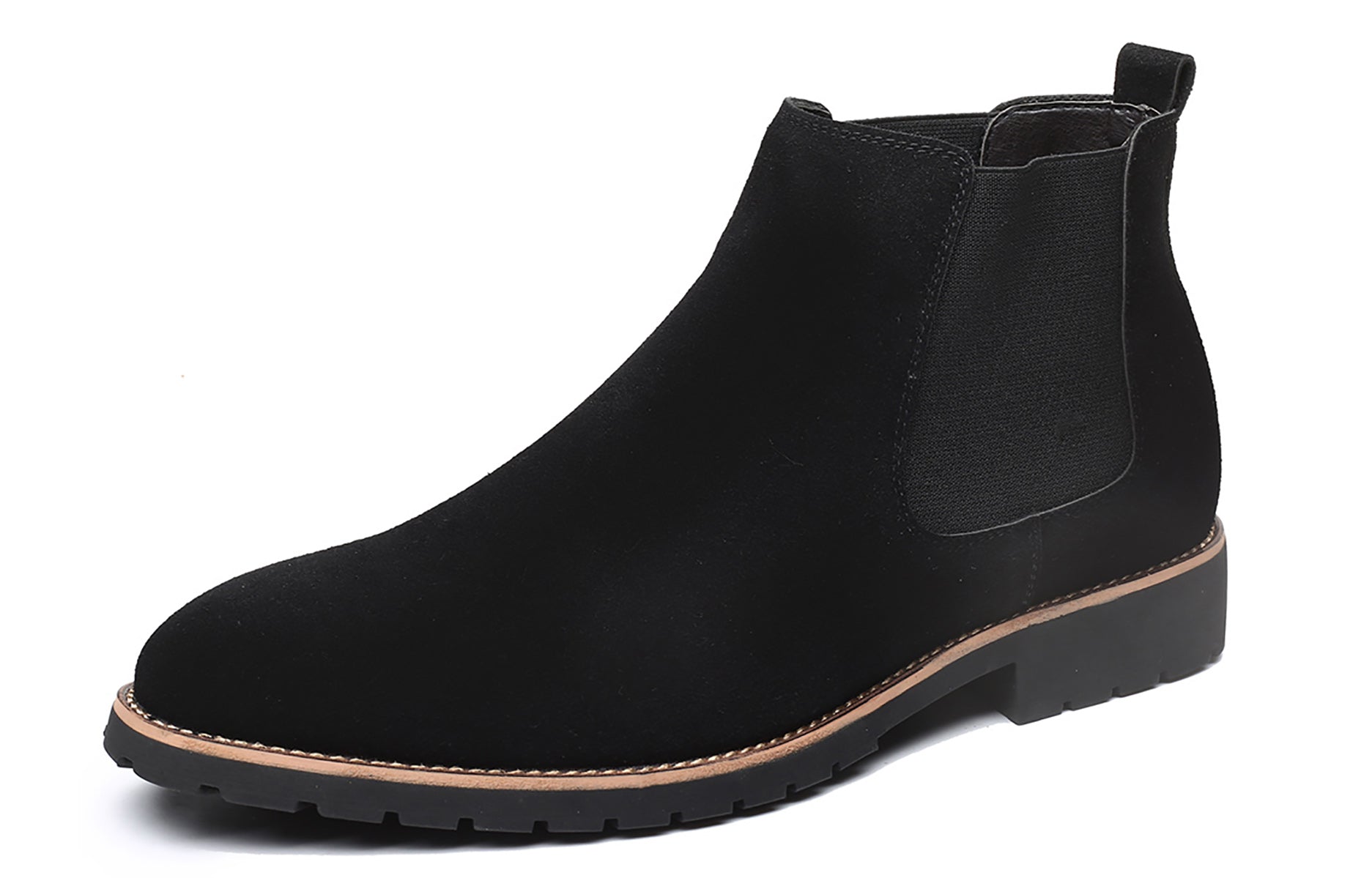 Men's Suede Chelsea Boots 1 Inch Heel