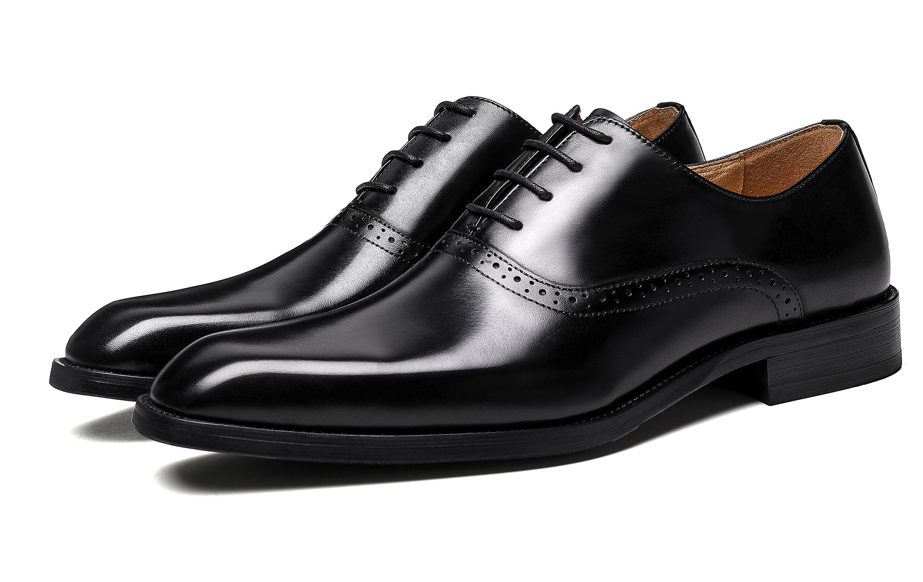 Zapatos Oxford formales Brogues de cuero para hombre 