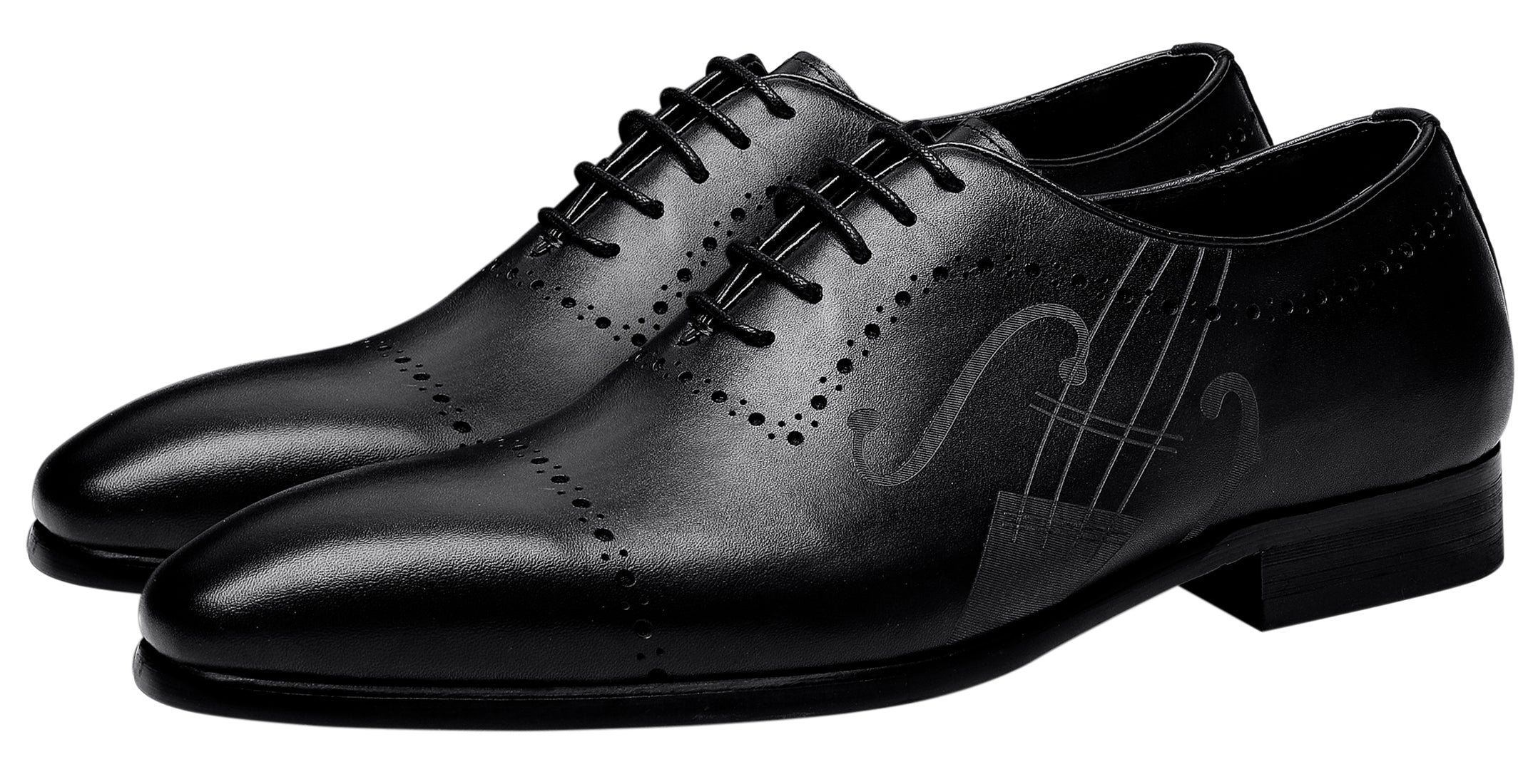 Notación musical Oxfords de cuero para hombre 