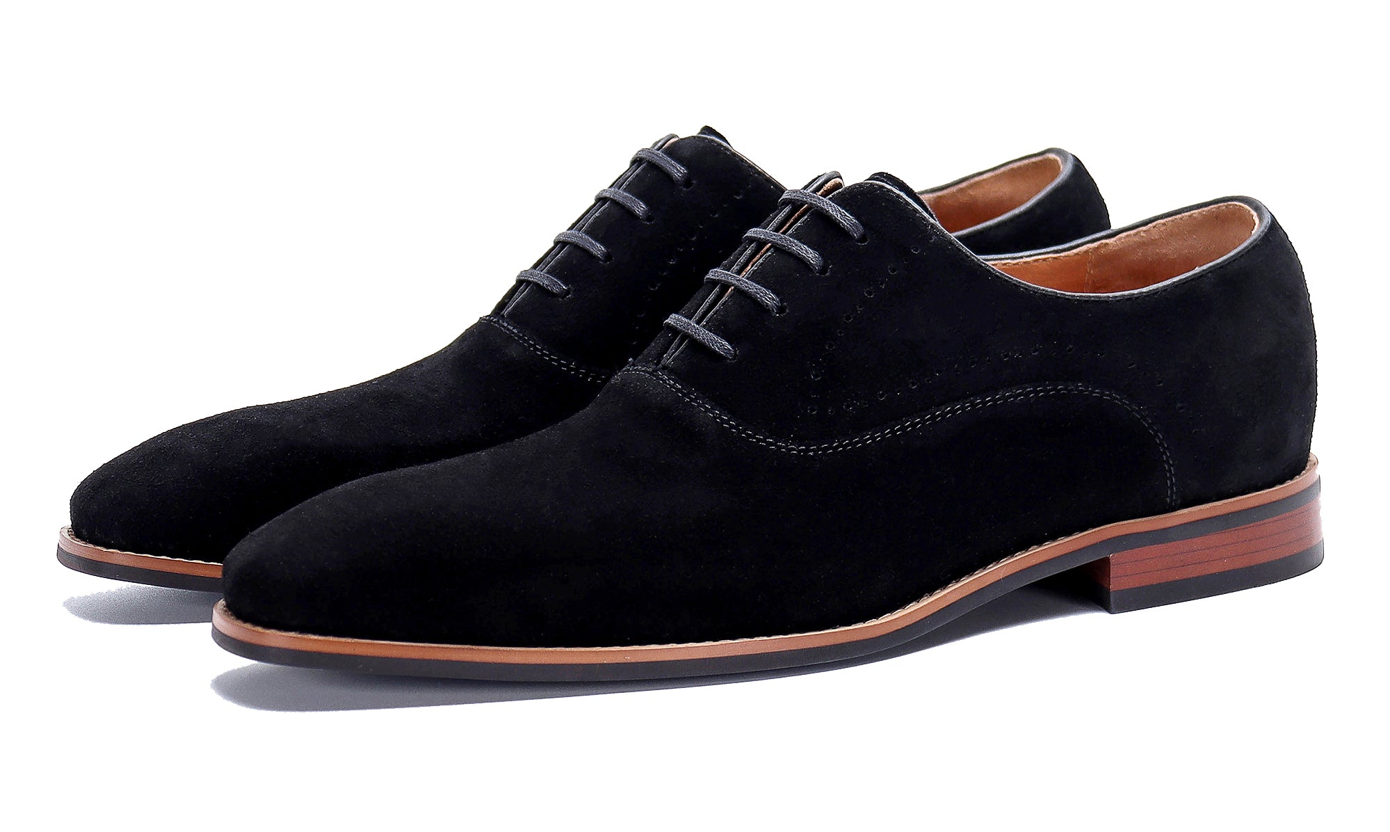 Zapatos Oxford formales de piel de ante para hombre 