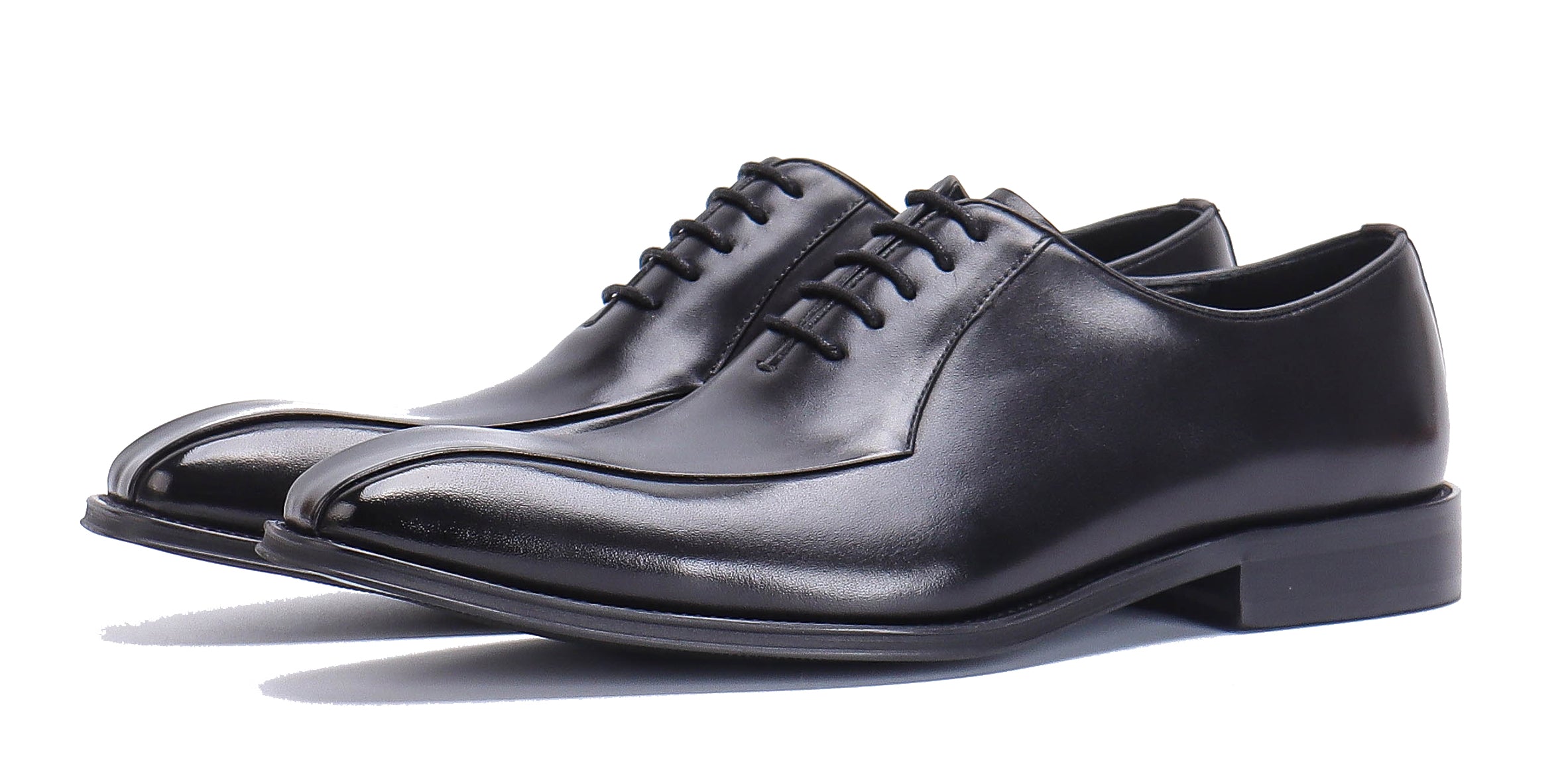 Zapatos Oxford formales de cuero con punta lisa para hombre 