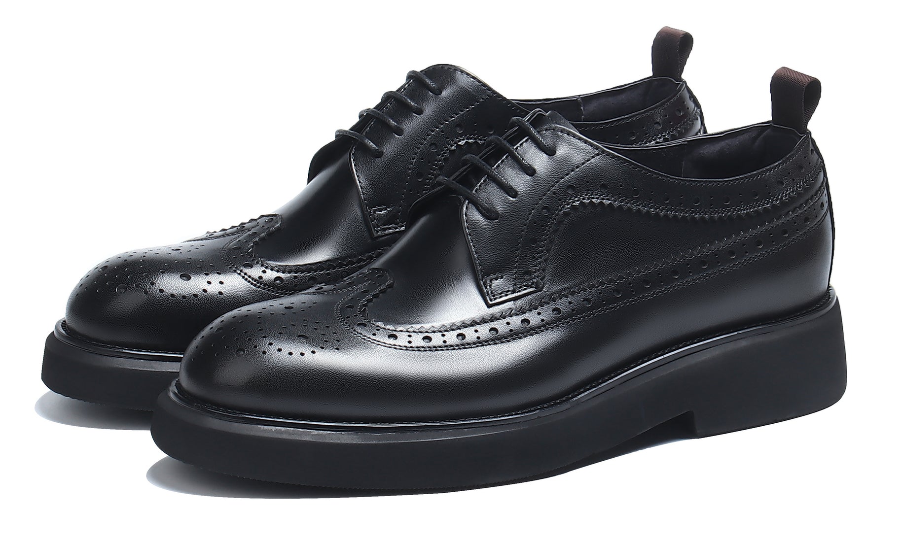 Derby de cuero Brogue Fashion para hombre 