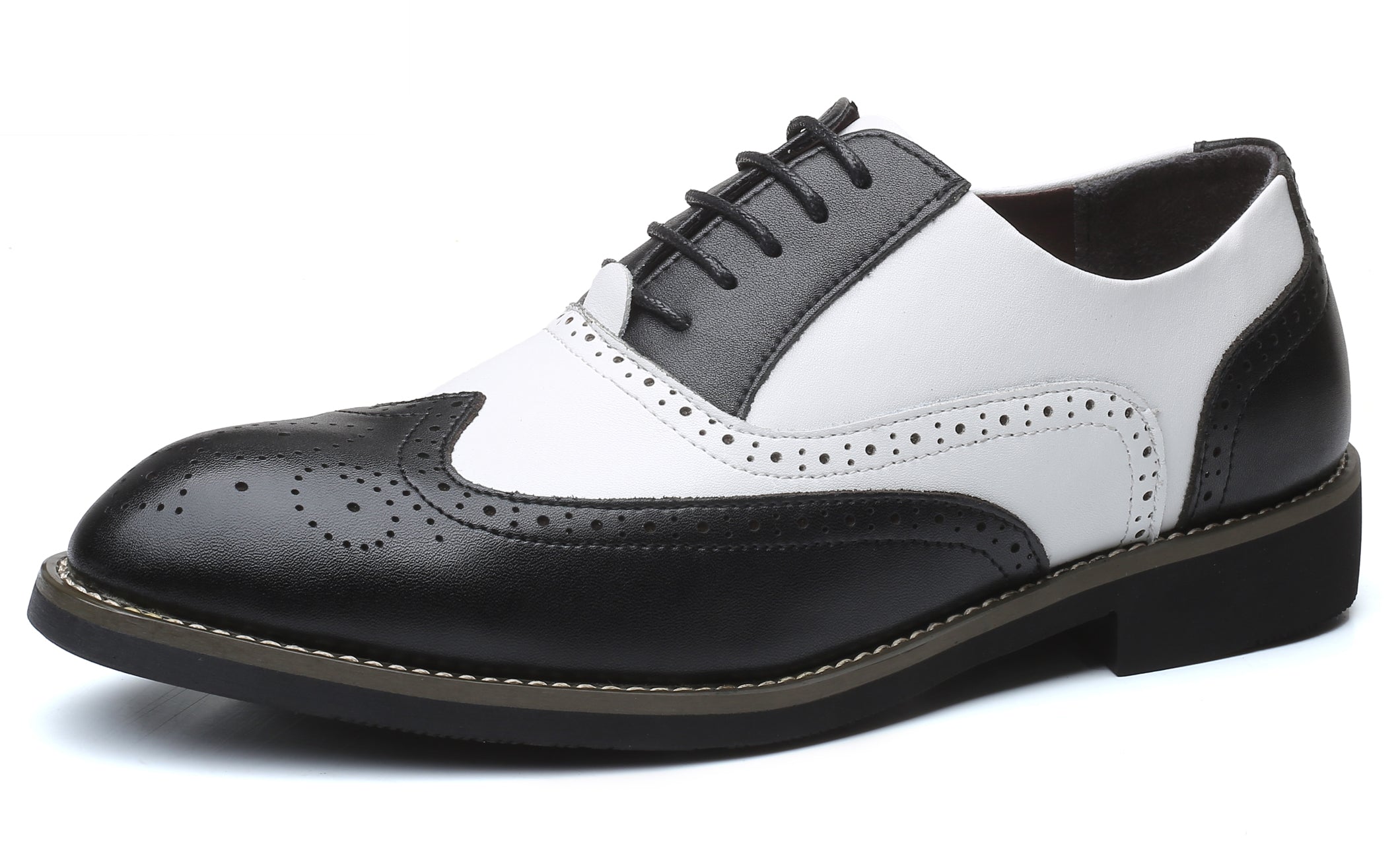 Zapatos Oxford clásicos Wingtip Brogue para hombre