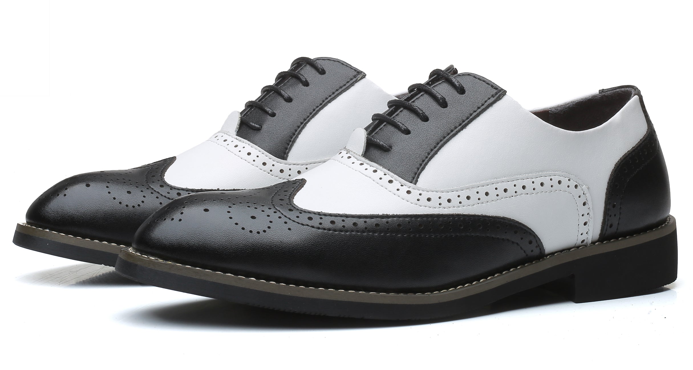 Zapatos Oxford clásicos Wingtip Brogue para hombre