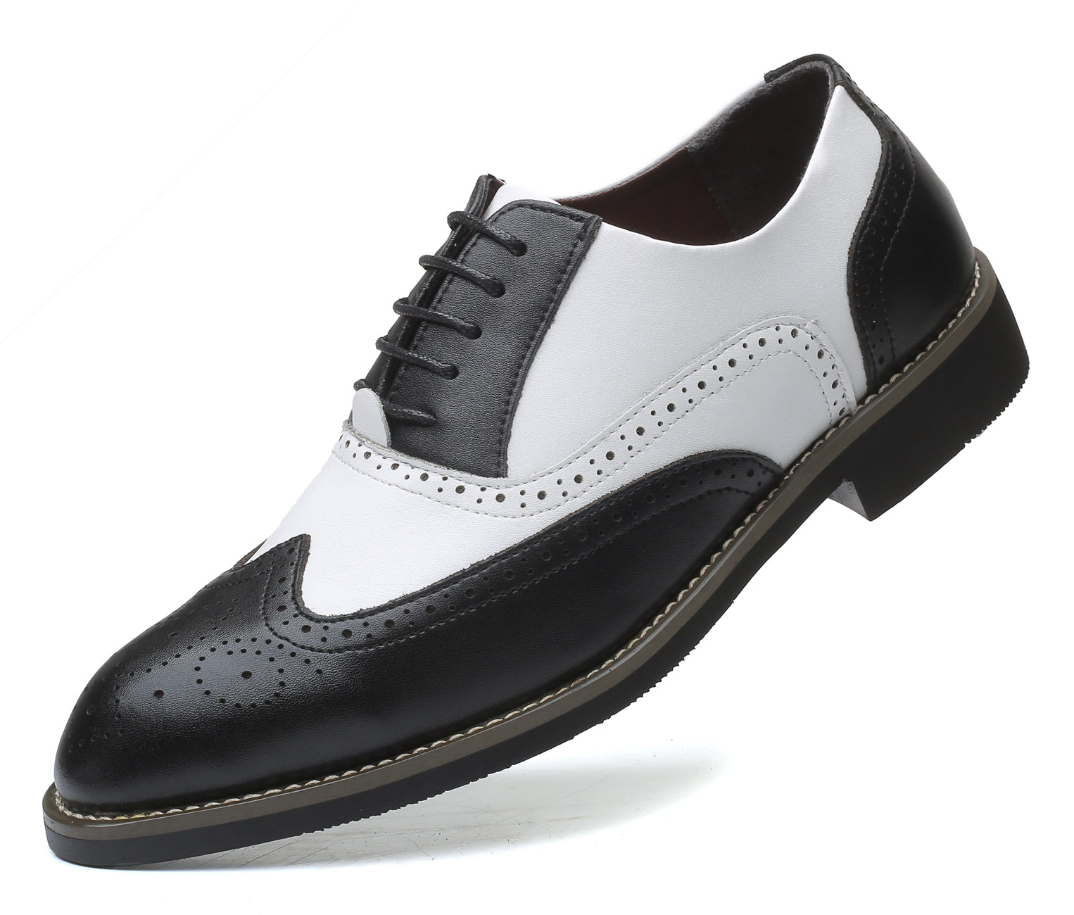 Zapatos Oxford clásicos Wingtip Brogue para hombre