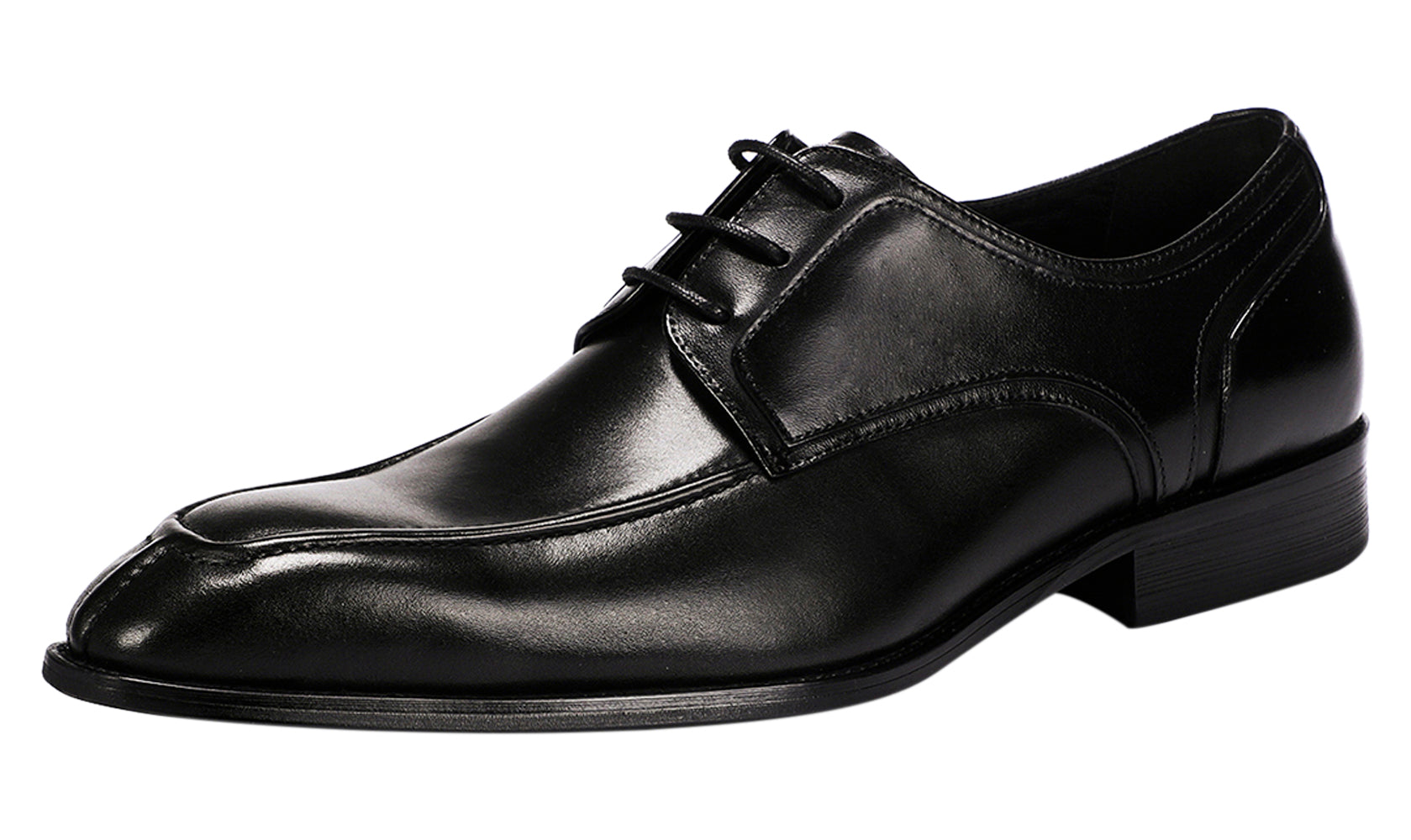 Men's Plain Toe Leather Formal Dress Derby