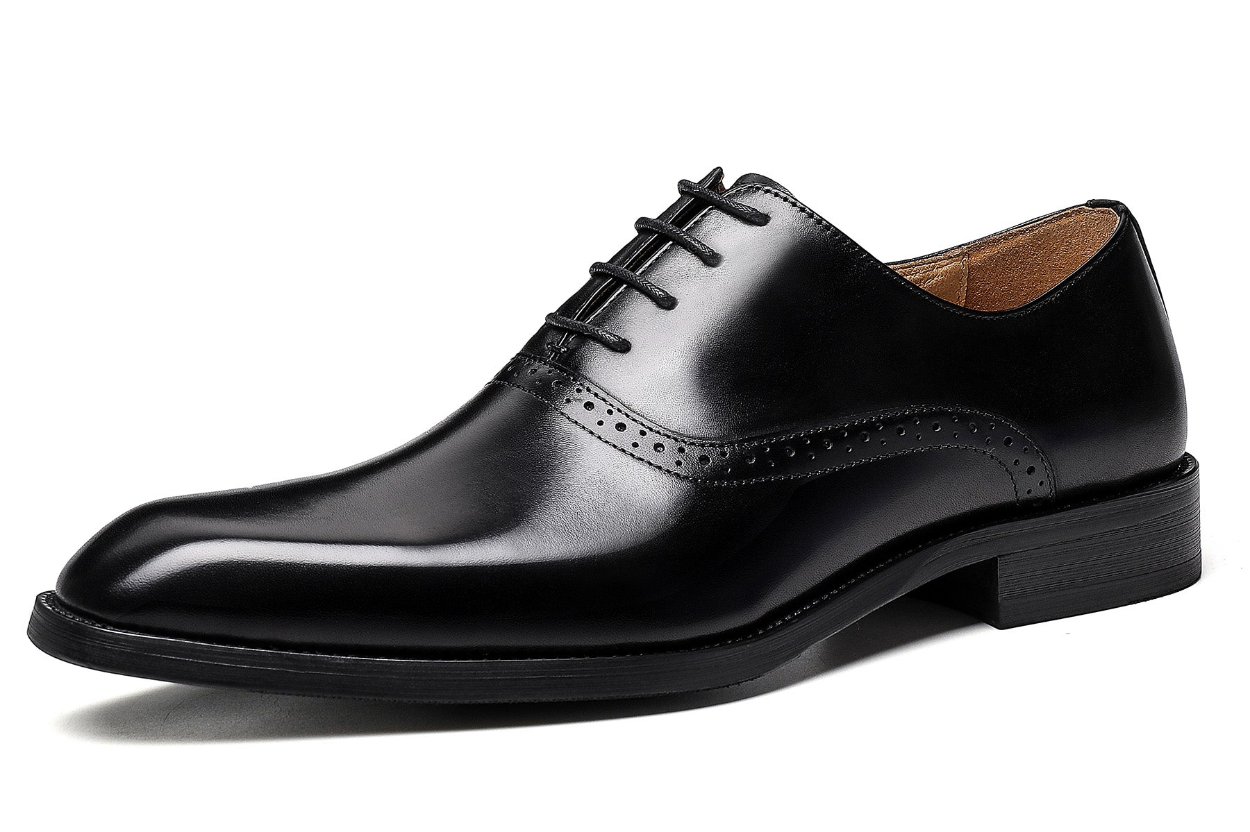 Zapatos Oxford formales Brogues de cuero para hombre 