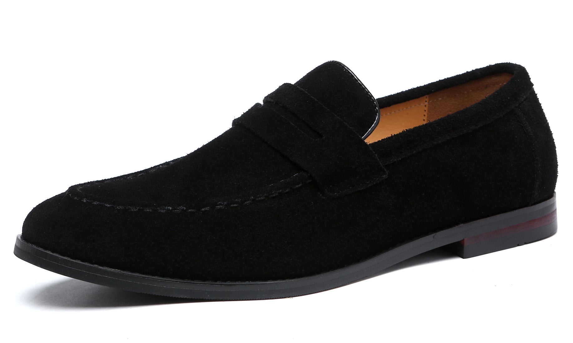 Men's Moc Toe Suede Penny Loafers