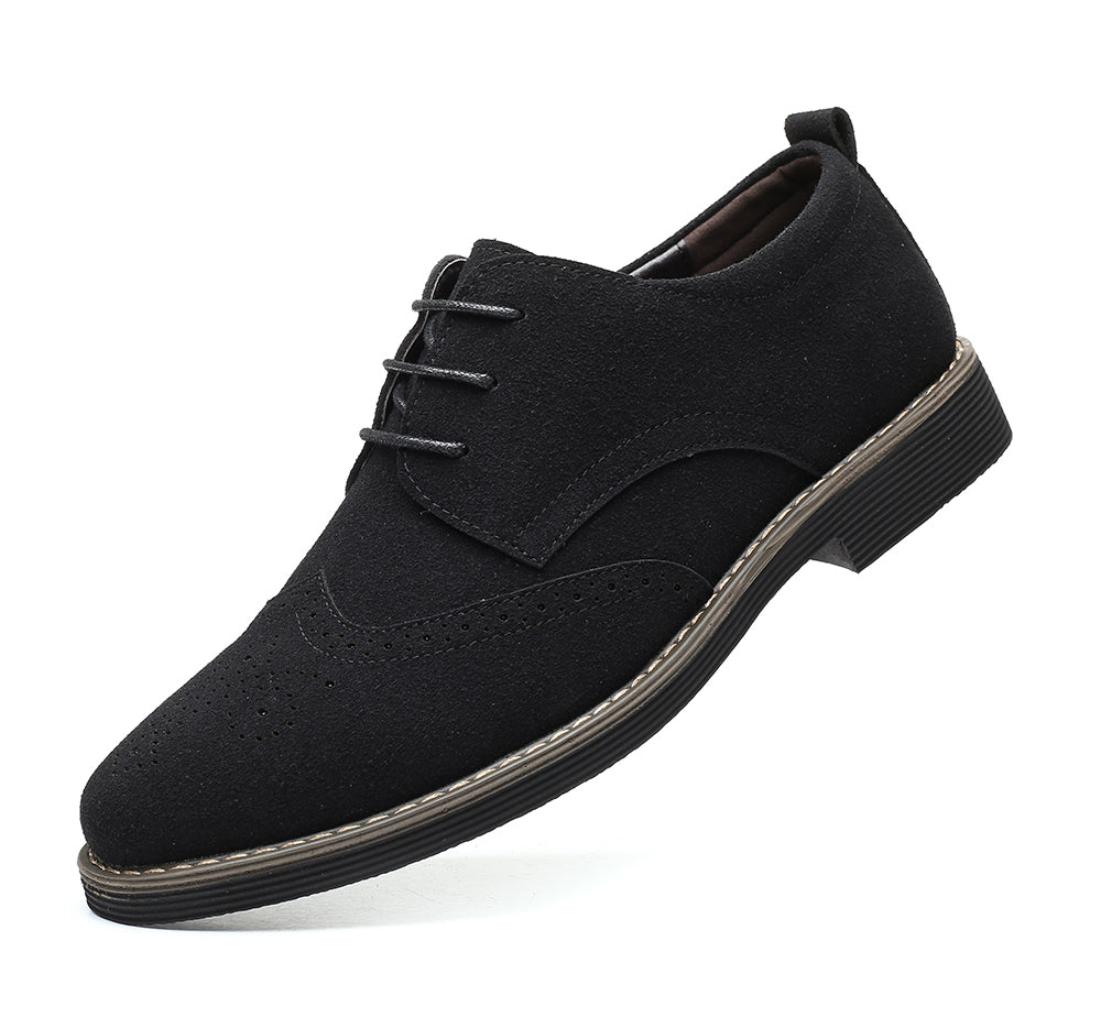 Men's Wingtip Lightweight Suede Derby Shoes