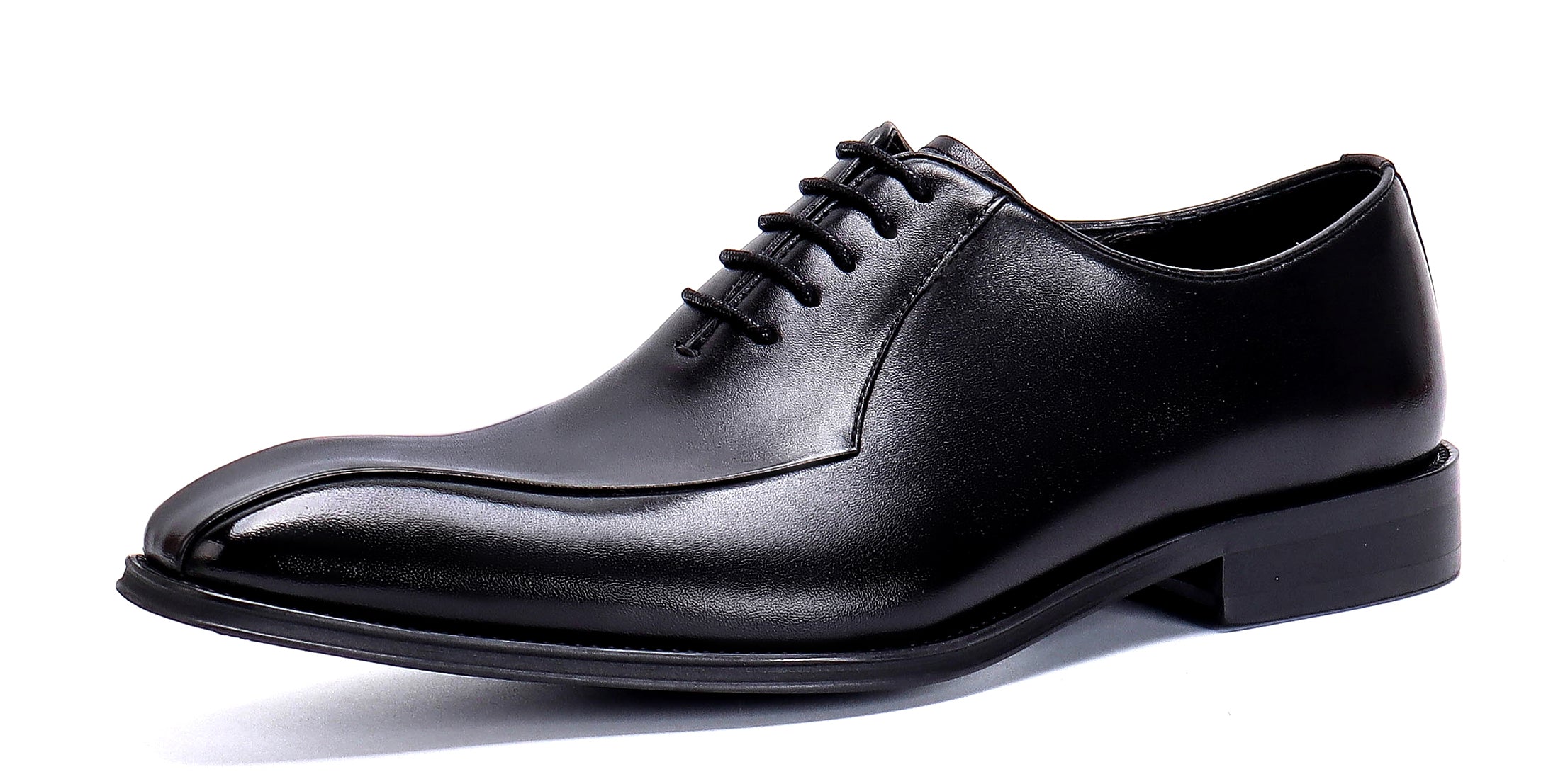 Zapatos Oxford formales de cuero con punta lisa para hombre 