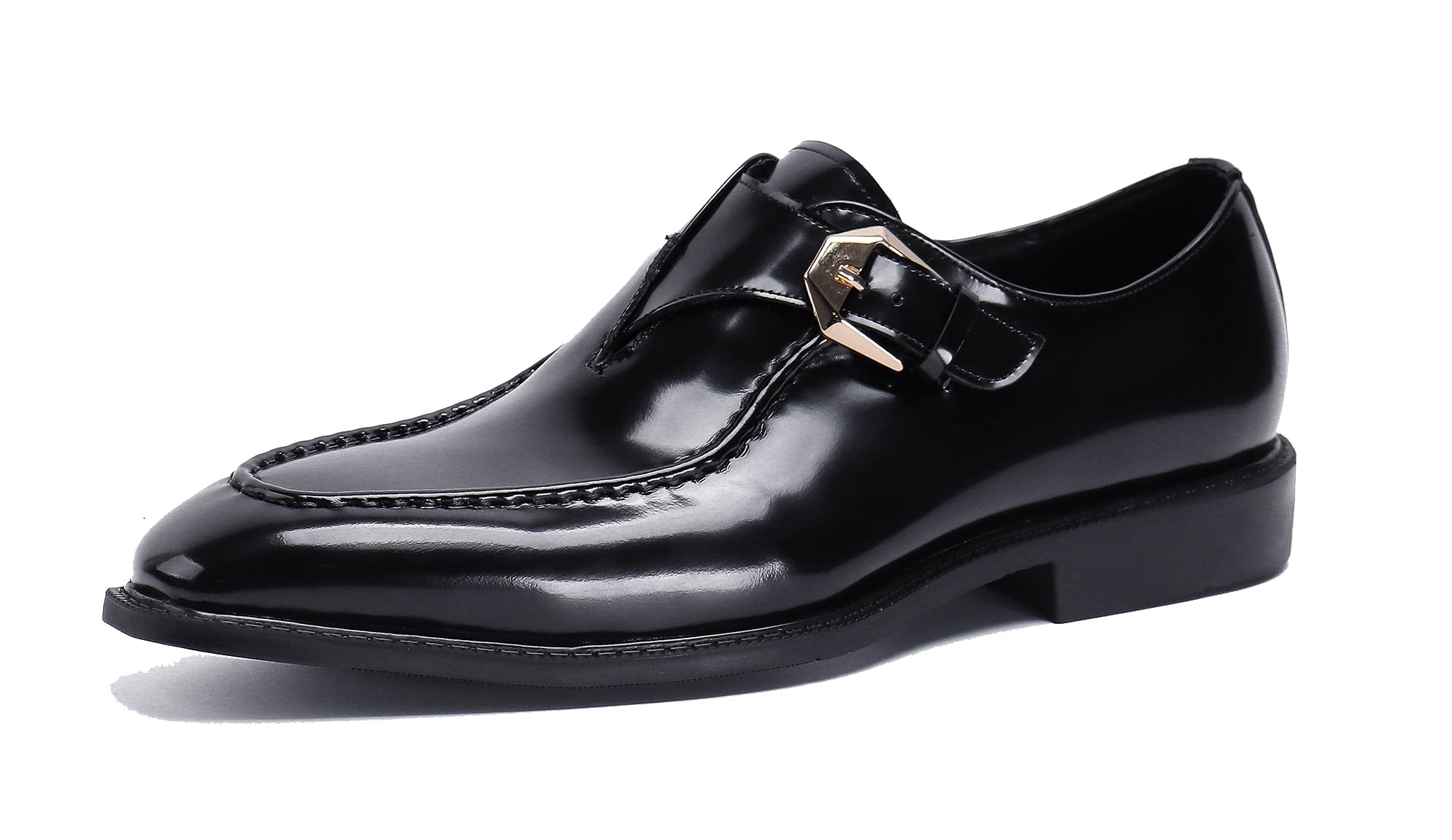 Mocasines de charol para hombre con correa monje