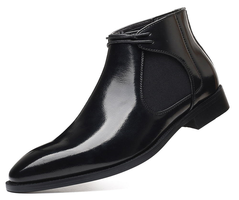 Men's Sleek Shiny Chelsea Boots