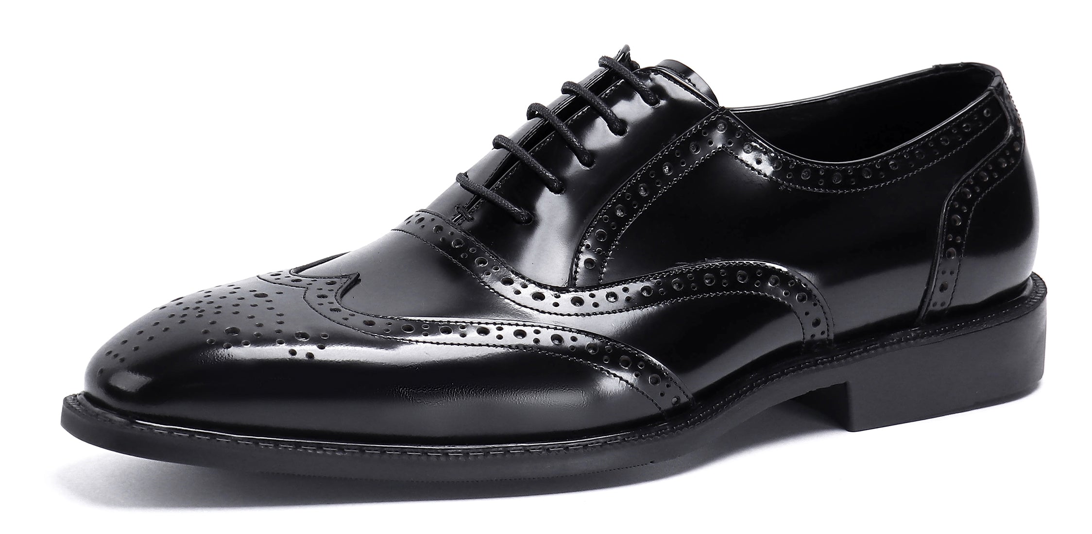 Zapatos Oxford formales de cuero Brogue para hombre 