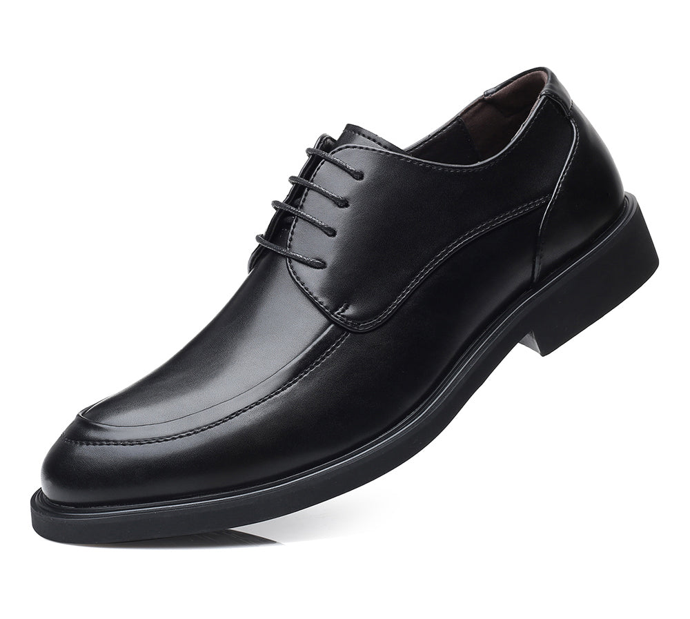 Zapatos Derby lisos con punta Moc para hombre