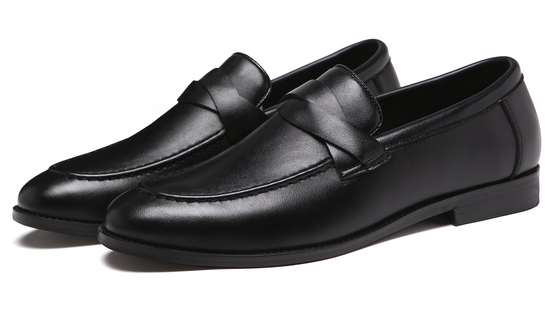 Men's Moc Toe Strap Smoking Loafers