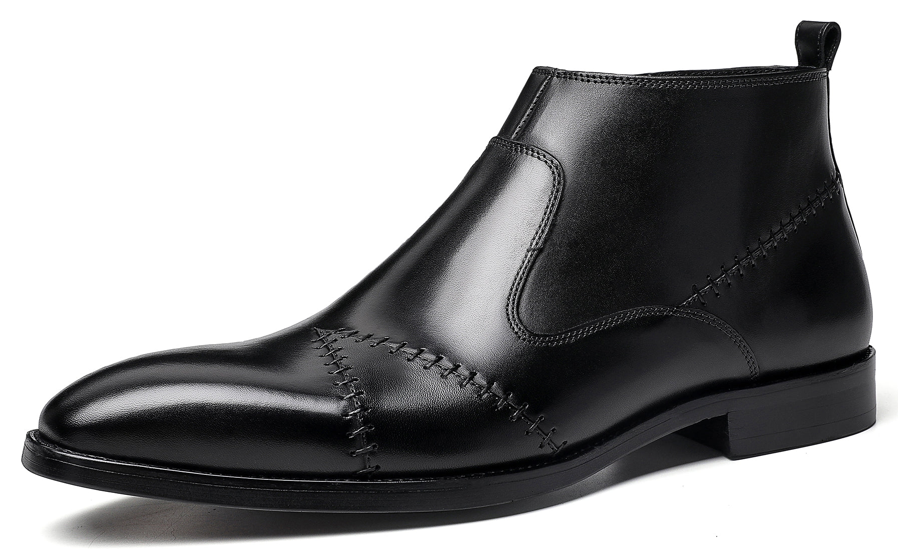 Botas Chelsea formales con cremallera para hombre