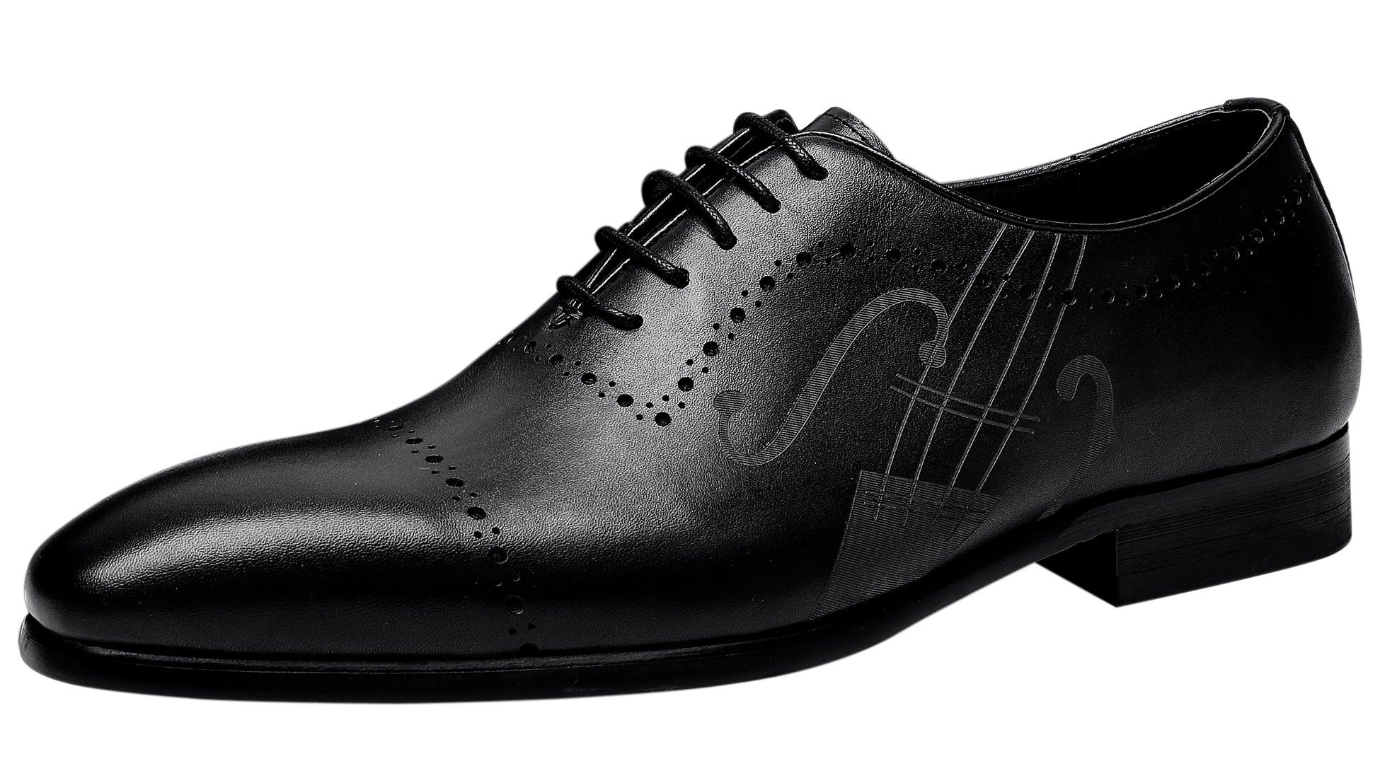 Notación musical Oxfords de cuero para hombre 