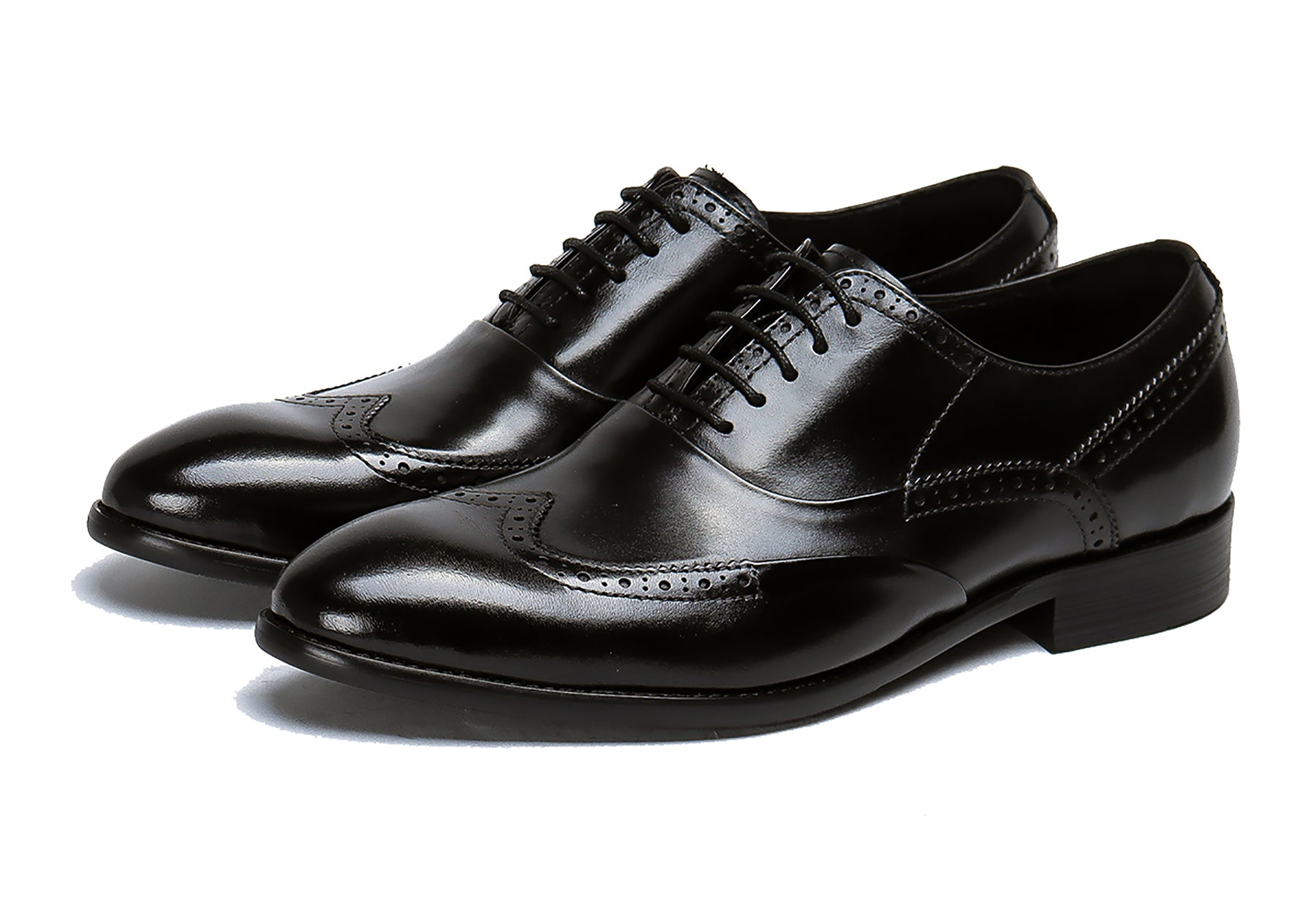 Zapatos Oxford de cuero con cordones para hombre 