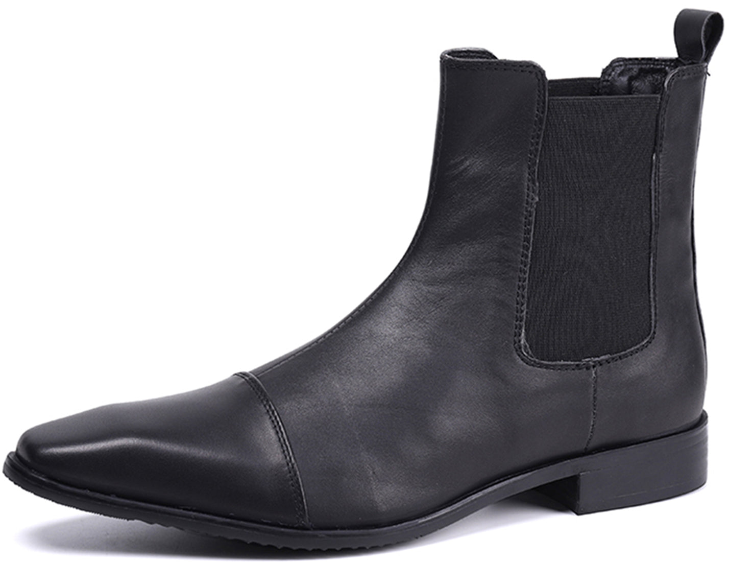 Botas Chelsea clásicas de piel con punta lisa para hombre 