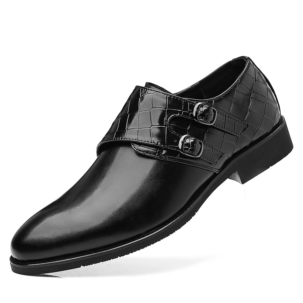 Mocasines con hebilla para hombre Negro Marrón