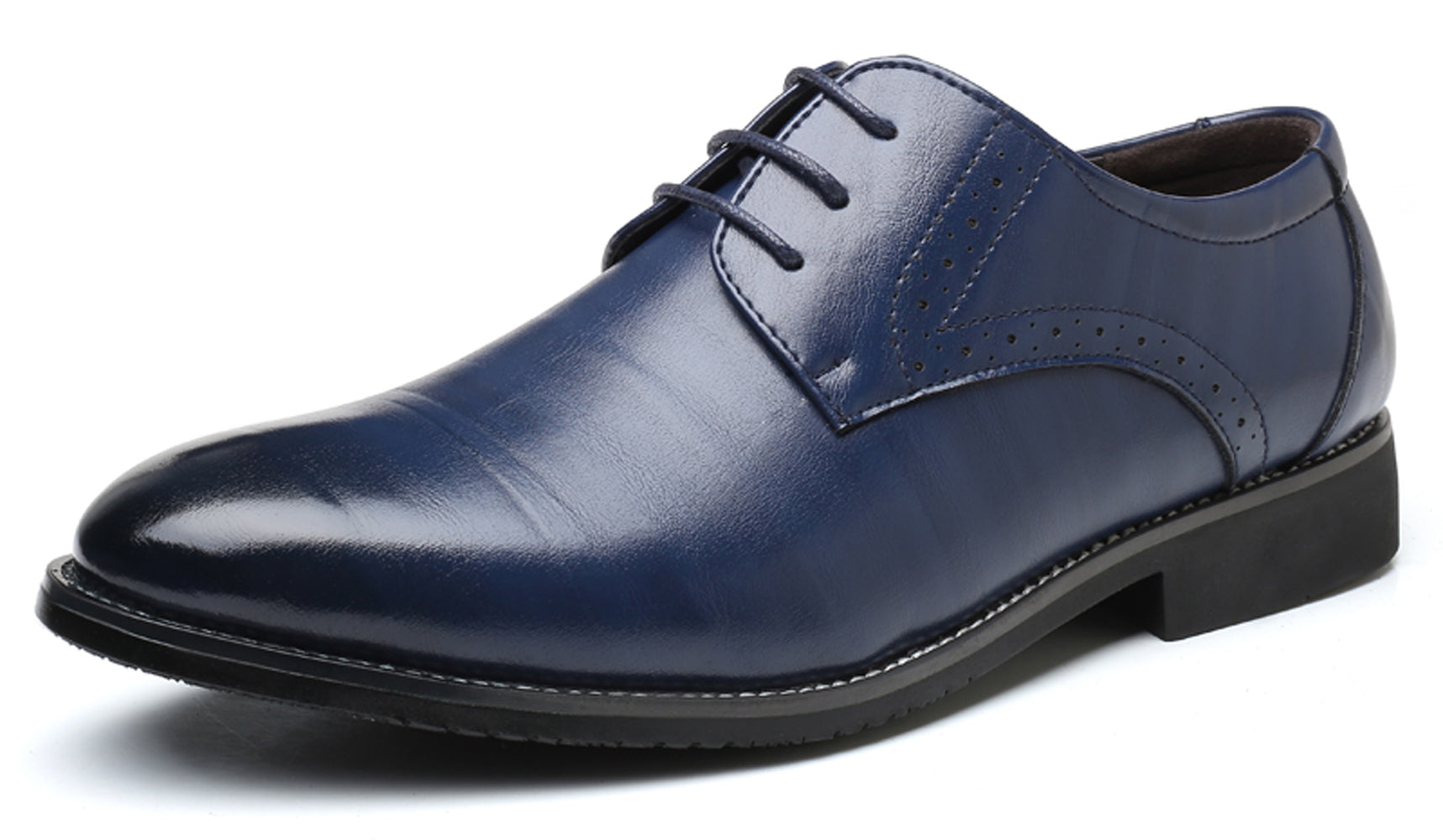 Zapatos Derby lisos Brogue para hombre