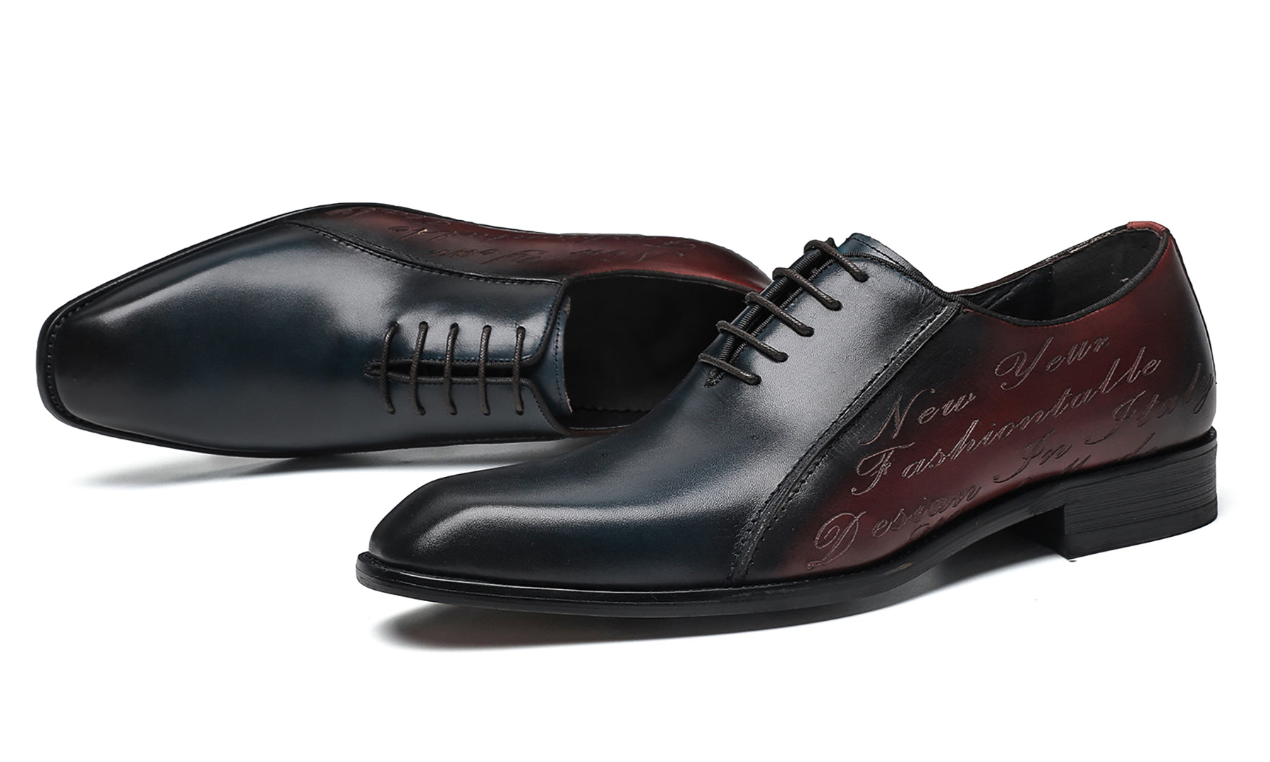 Zapatos formales Oxfords clásicos de cuero para hombre