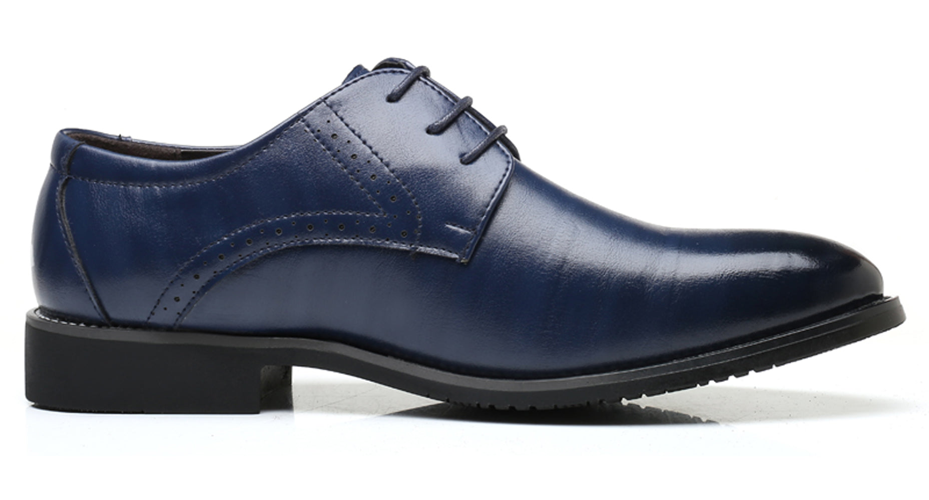 Zapatos Derby lisos Brogue para hombre