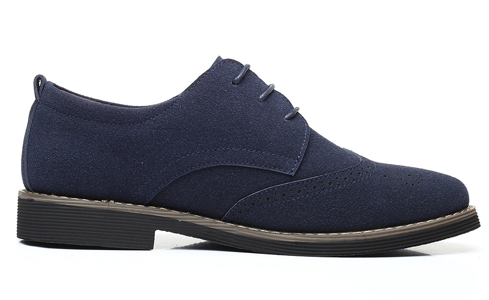 Men's Wingtip Lightweight Suede Derby Shoes