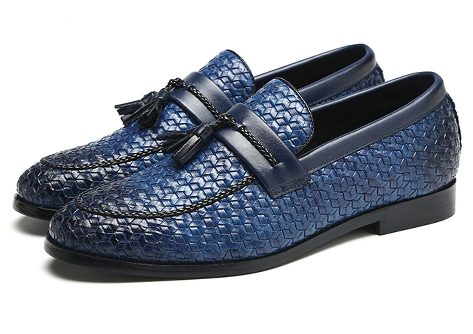 Mocasines con borlas tejidas para hombre