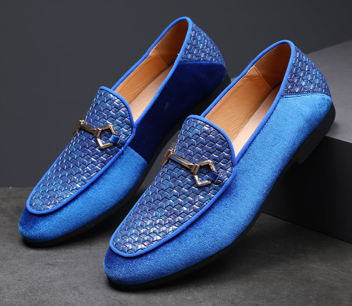 Men's Woven Hardware Smoking Loafers