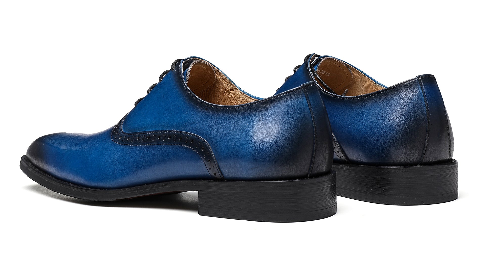 Zapatos Oxford formales Brogues de cuero para hombre 