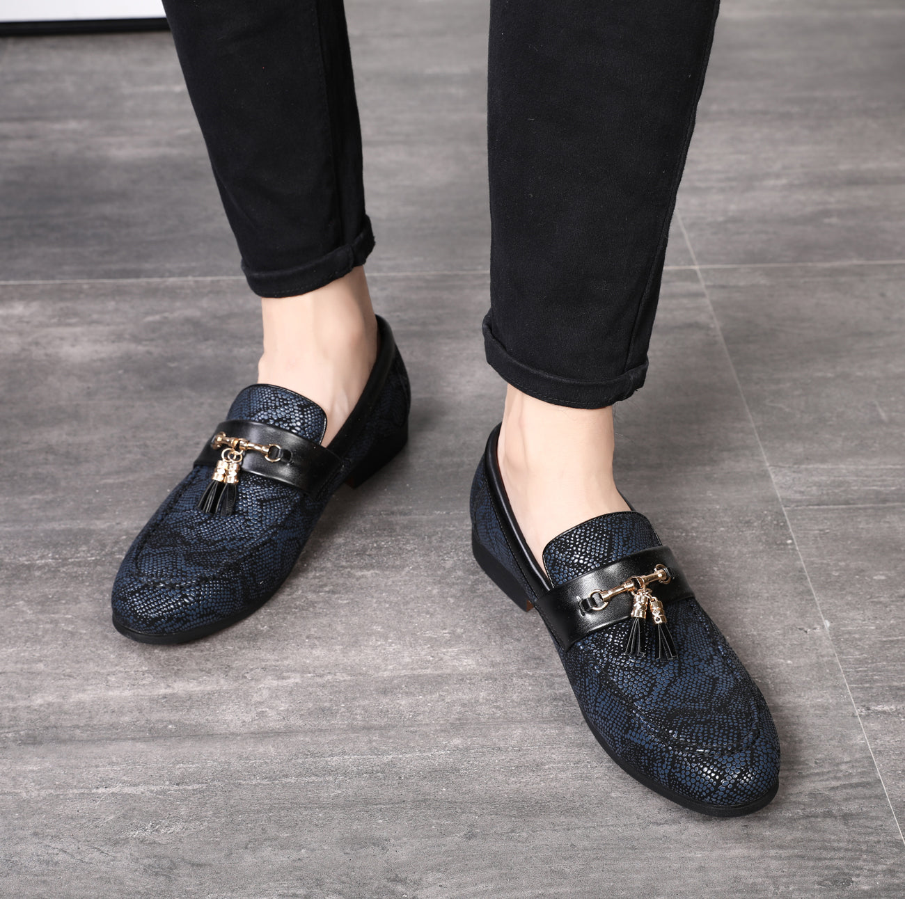 Men's Polka Dots Tassel Loafers