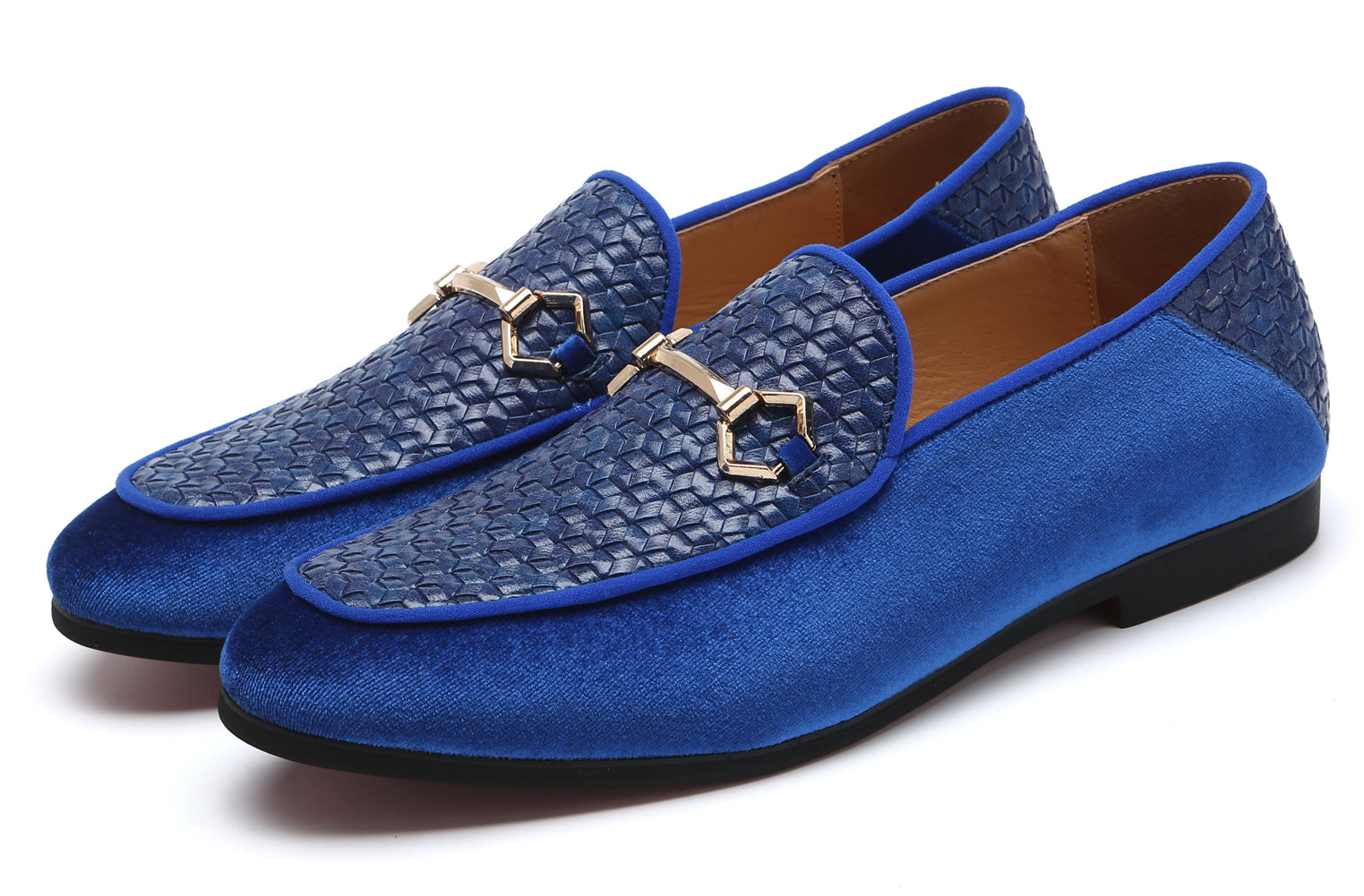 Men's Woven Hardware Smoking Loafers