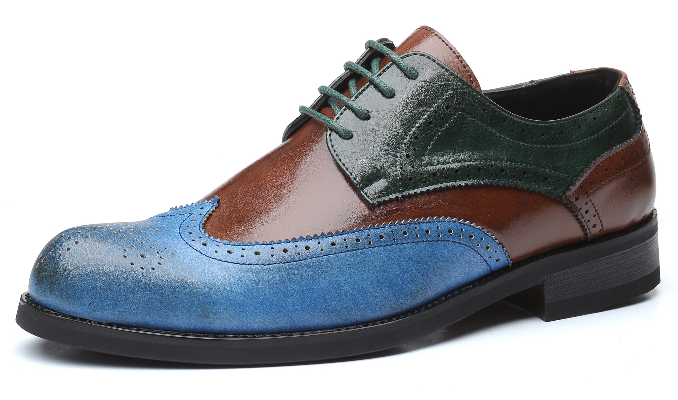 Zapatos Derby de material compuesto multicolor para hombre