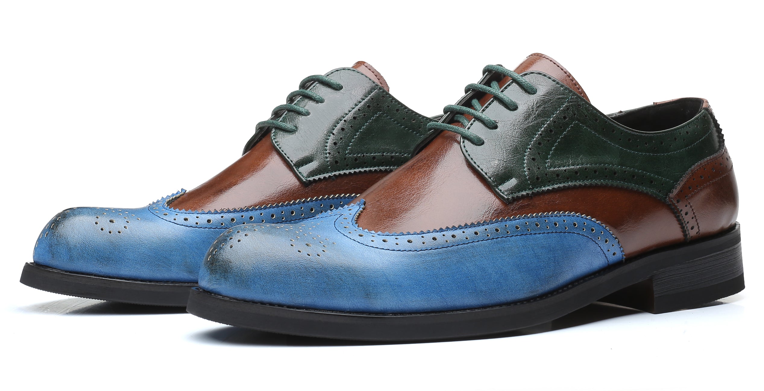 Zapatos Derby de material compuesto multicolor para hombre