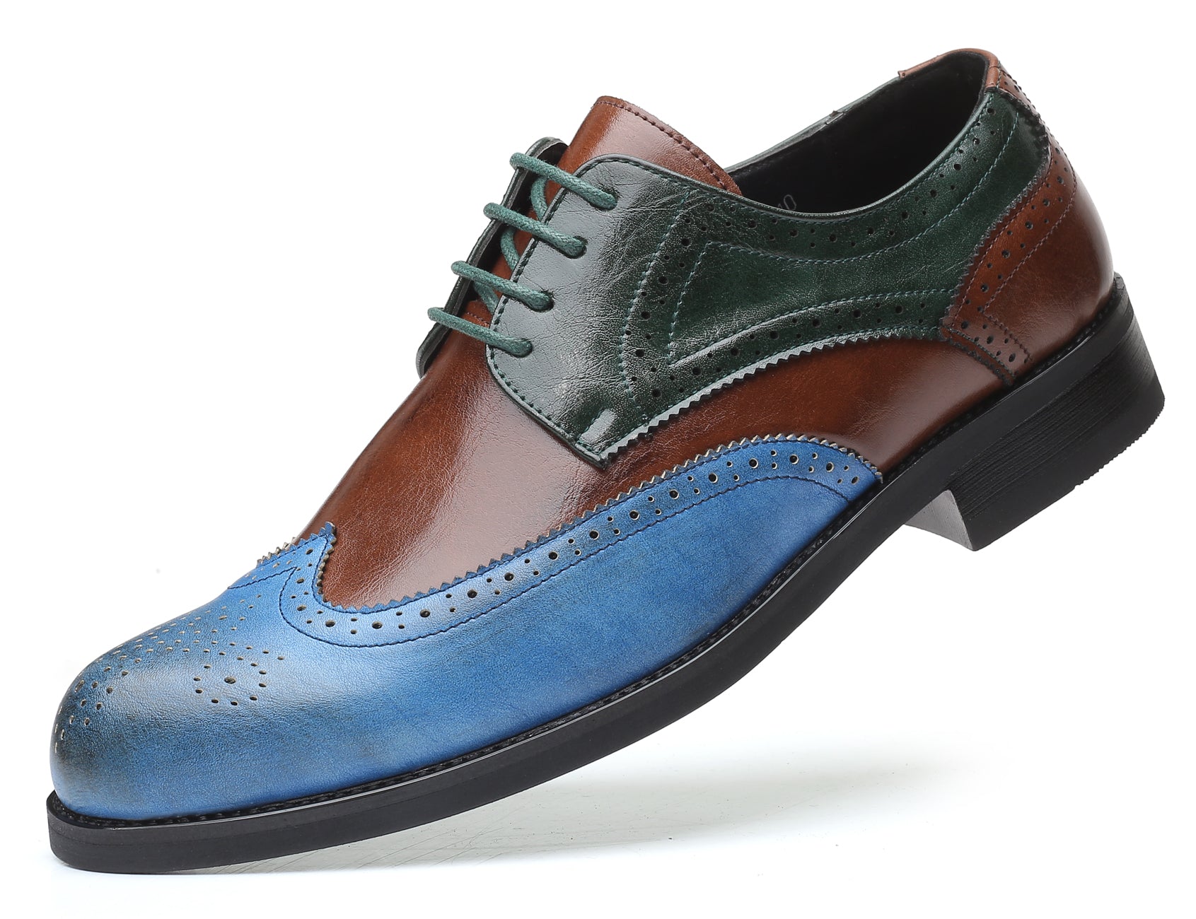 Zapatos Derby de material compuesto multicolor para hombre