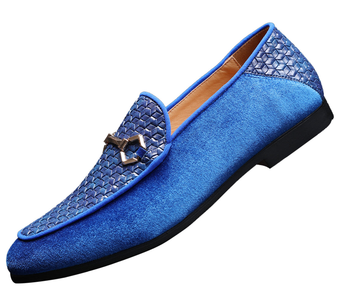 Men's Woven Hardware Smoking Loafers