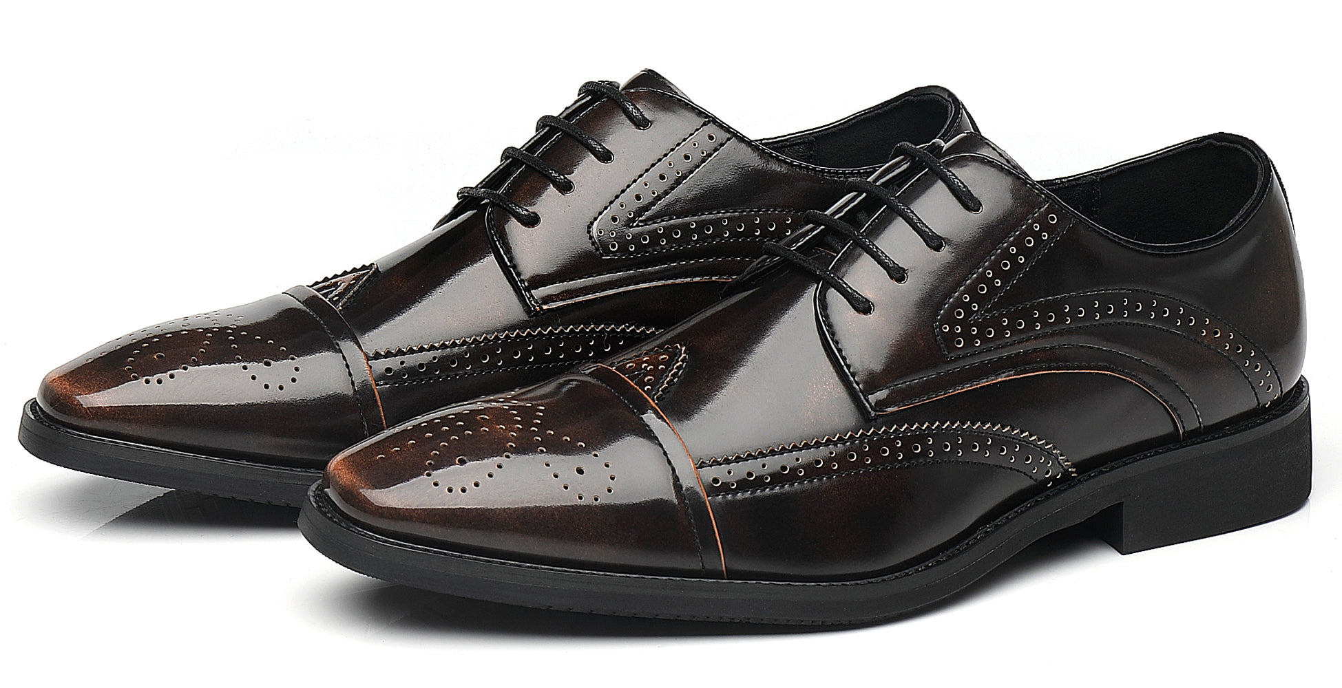 Zapatos Derby Brogues Wingtip para hombre