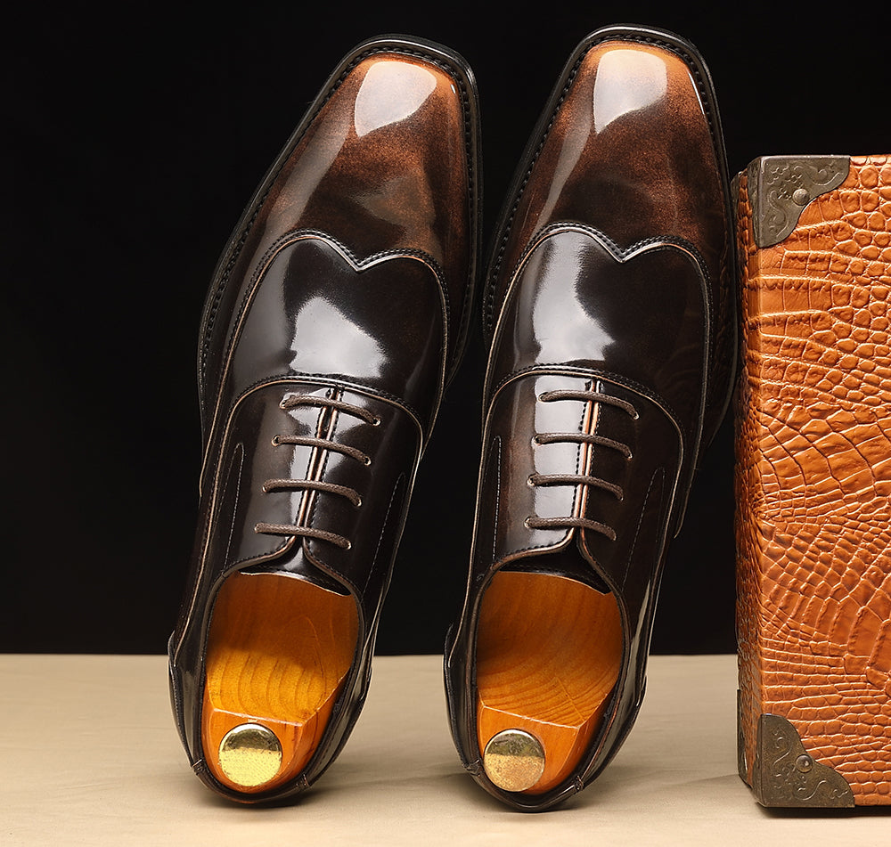 Oxfords Wingtip para hombre con 4 ojales