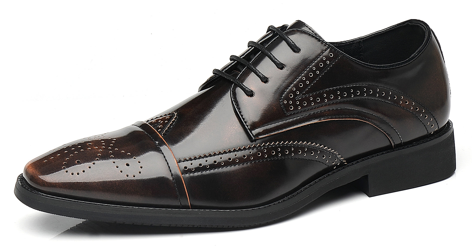 Zapatos Derby Brogues Wingtip para hombre