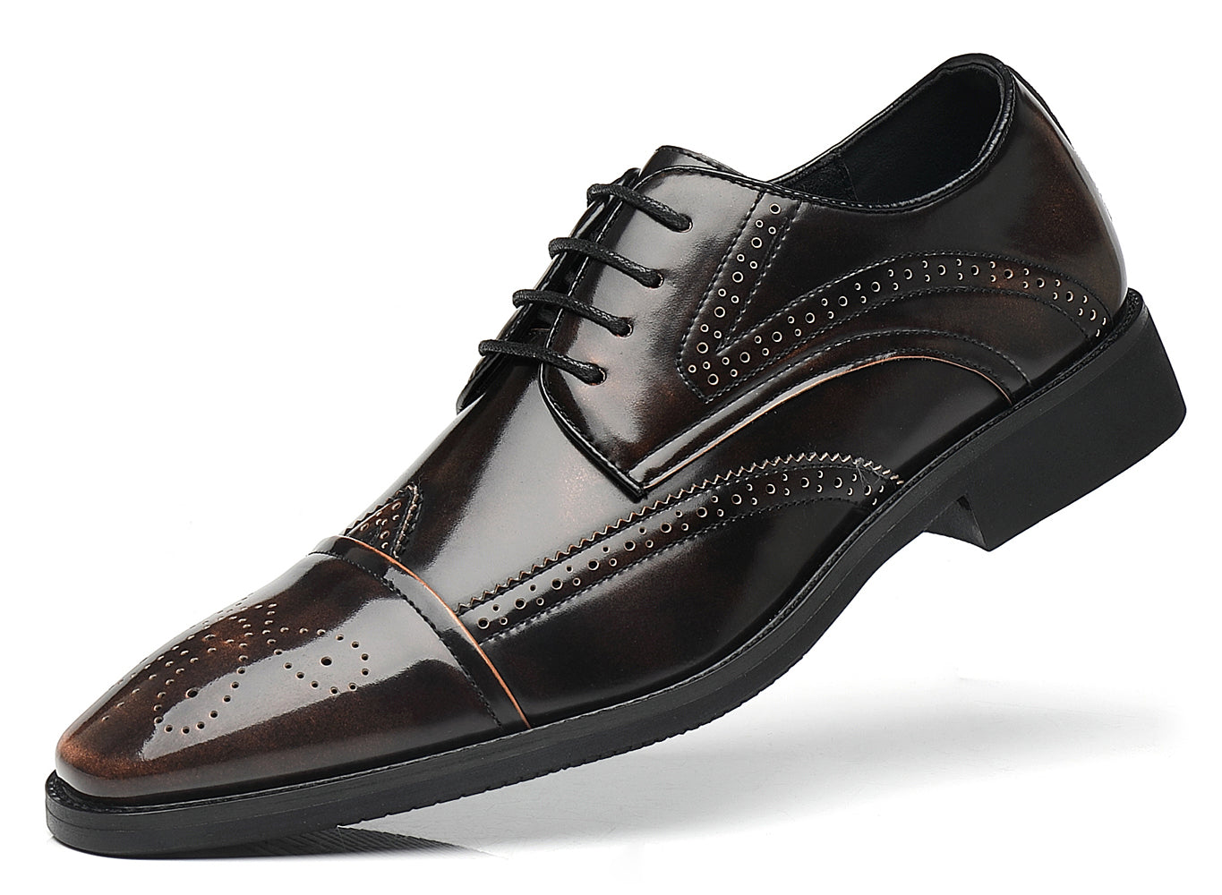 Zapatos Derby Brogues Wingtip para hombre