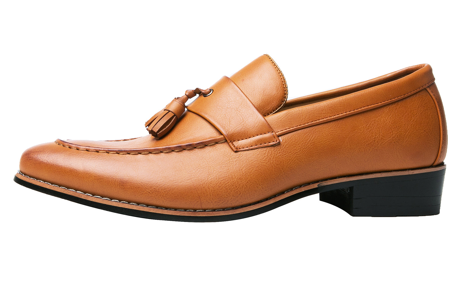 Mocasines con borlas para hombre Negro Rojo Bronceado 