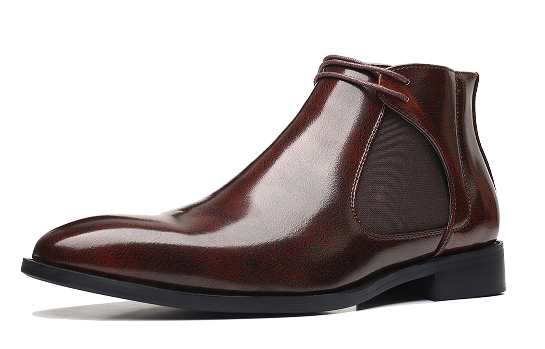 Men's Sleek Shiny Chelsea Boots