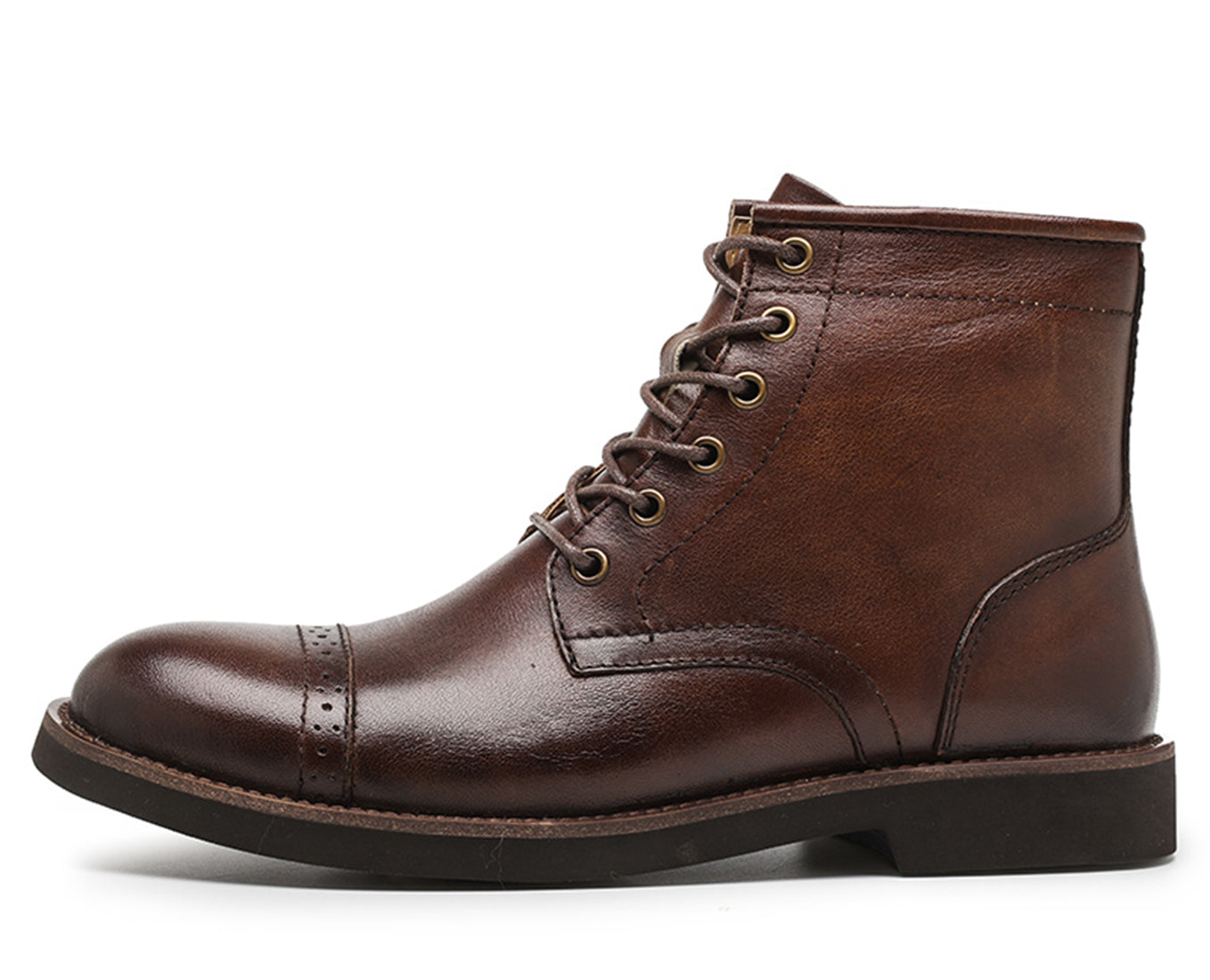 Botas utilitarias de vestir brogues para hombre