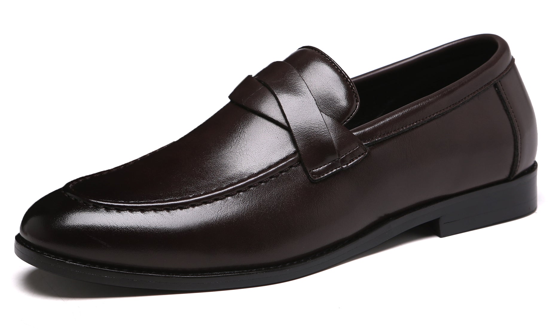 Men's Moc Toe Strap Smoking Loafers