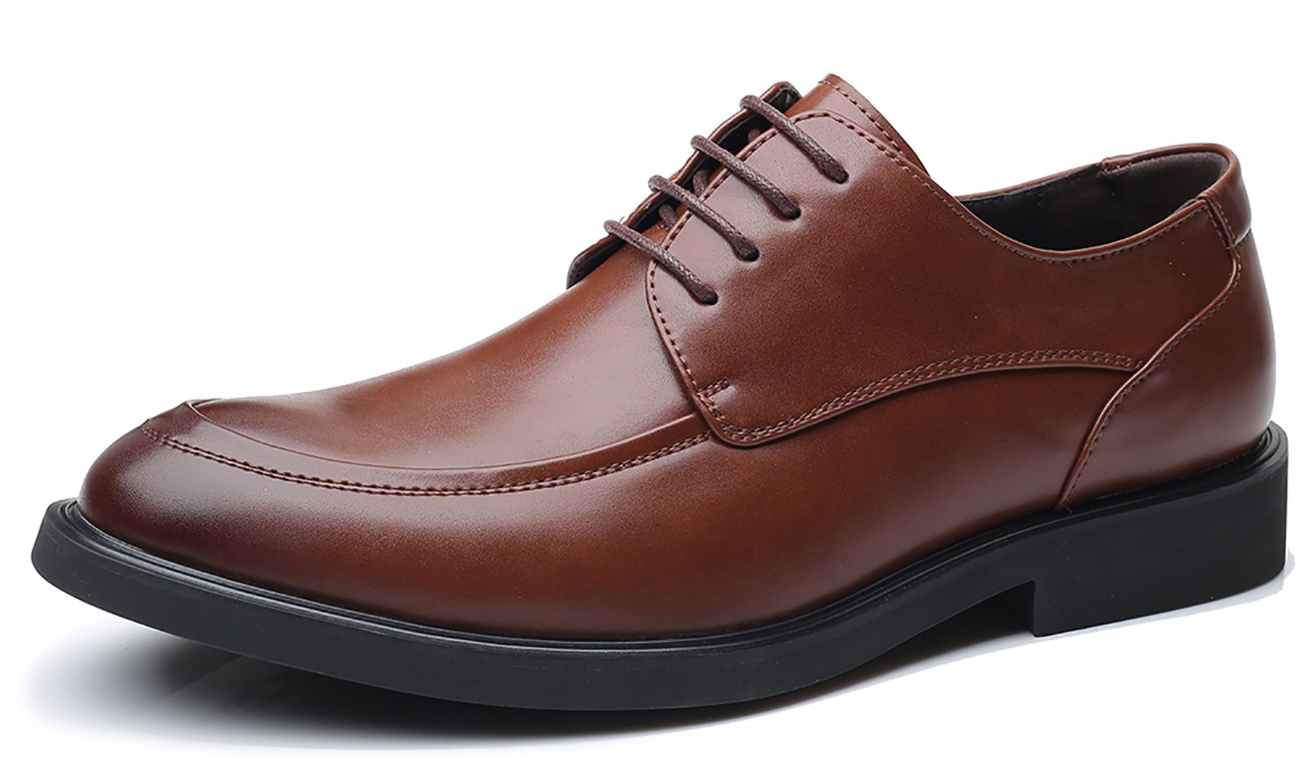 Zapatos Derby lisos con punta Moc para hombre