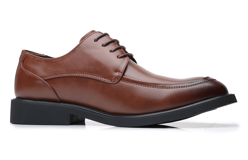 Zapatos Derby lisos con punta Moc para hombre